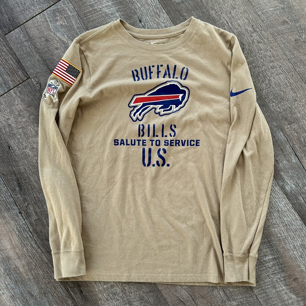 Nike Buffalo Bills Salute To Service Shirt L Dri Fit Long Sleeve women's NFL